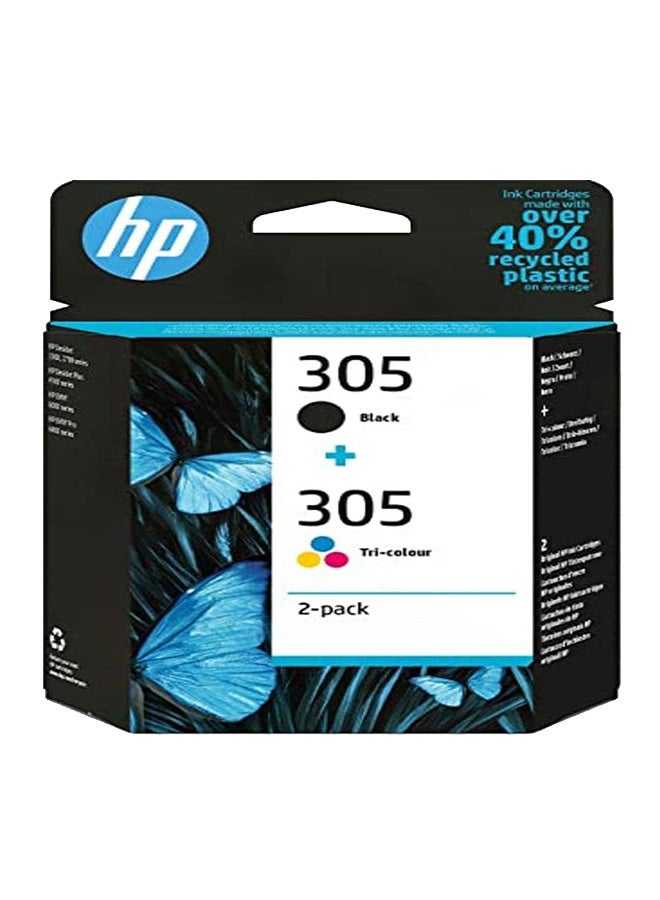 Compare 305 2PACK TRICOLORBLACK ORIGINAL INK CARTRIDGE BlackCyanMagentaYellow at KSA Price