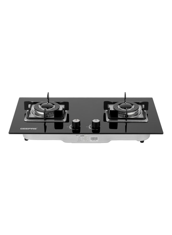 Compare Auto Ignition Double Burner Gas Stove with Tempered Glass Panel Sabaf Burners Built GGC31018 Black at KSA Price