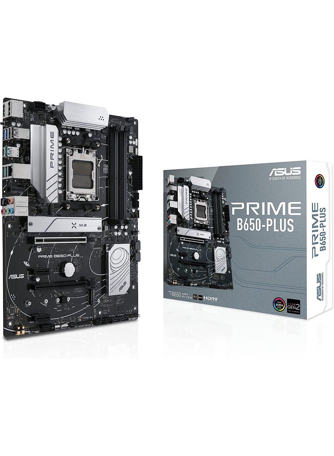 Compare PRIME B650PLUSAM5,B650,USB 3.2 GEN 2,AURA,MB Grey at KSA Price