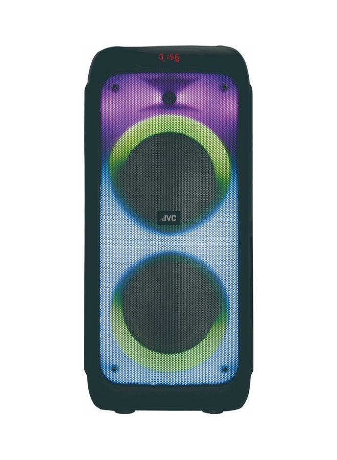 Compare Portable Party Speaker 1600W PMPO With Led Flame Lights, Wireless Mic And Bluetooth XSN5213PB Black at KSA Price
