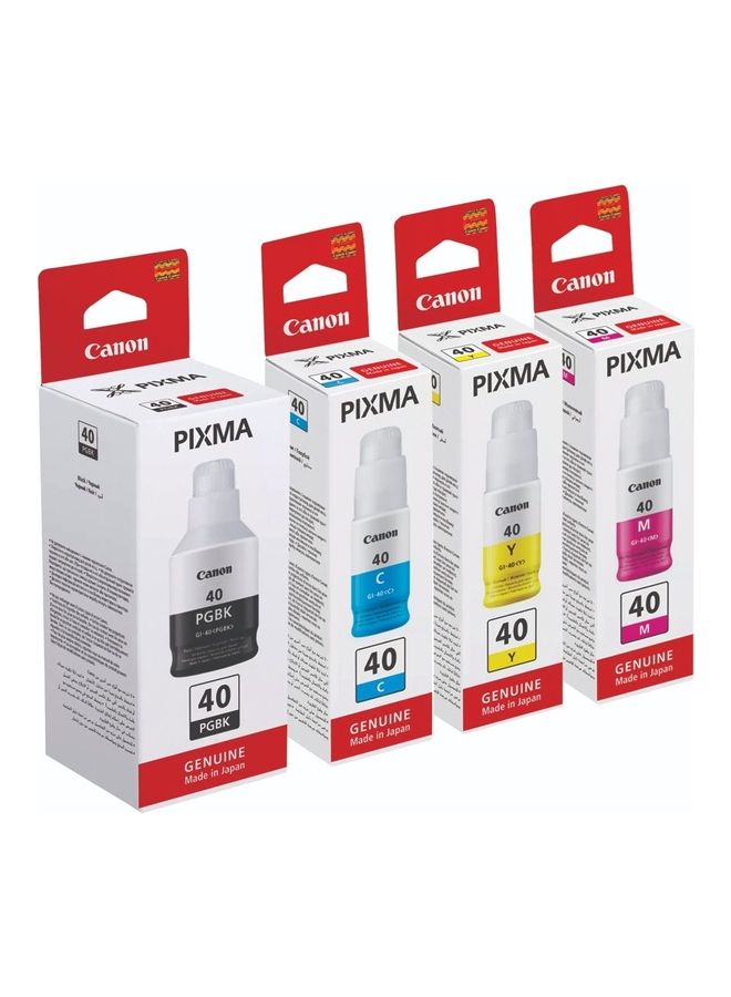 Compare 4Pack Pigment GI 40 For Pixma G6040 G5040 GM2040 BlackCyanMagentaYellow at KSA Price