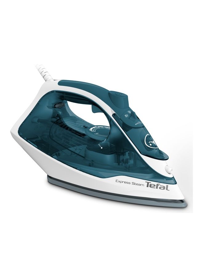 Compare Express Steam Iron Heating And Efficient Ironing Real Ceramic Soleplate For Fast Gliding 185g Minute Steam Boost Easy To Refill Water Tank Anti Drip 1.0 L 2400.0 W FV2839 BlueWhite at KSA Price