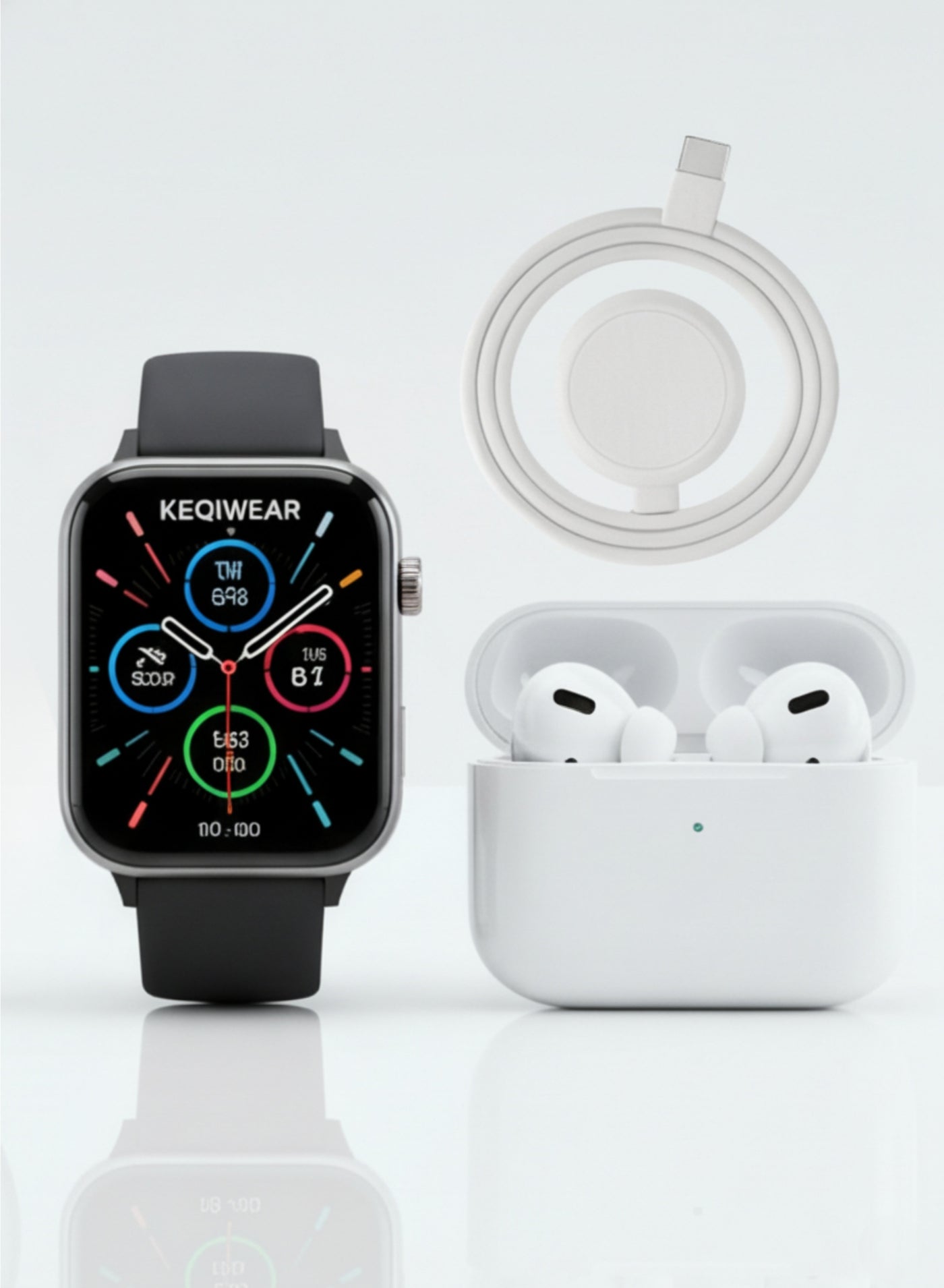 Smart Watch with Earbuds, 7 Straps & Wireless…