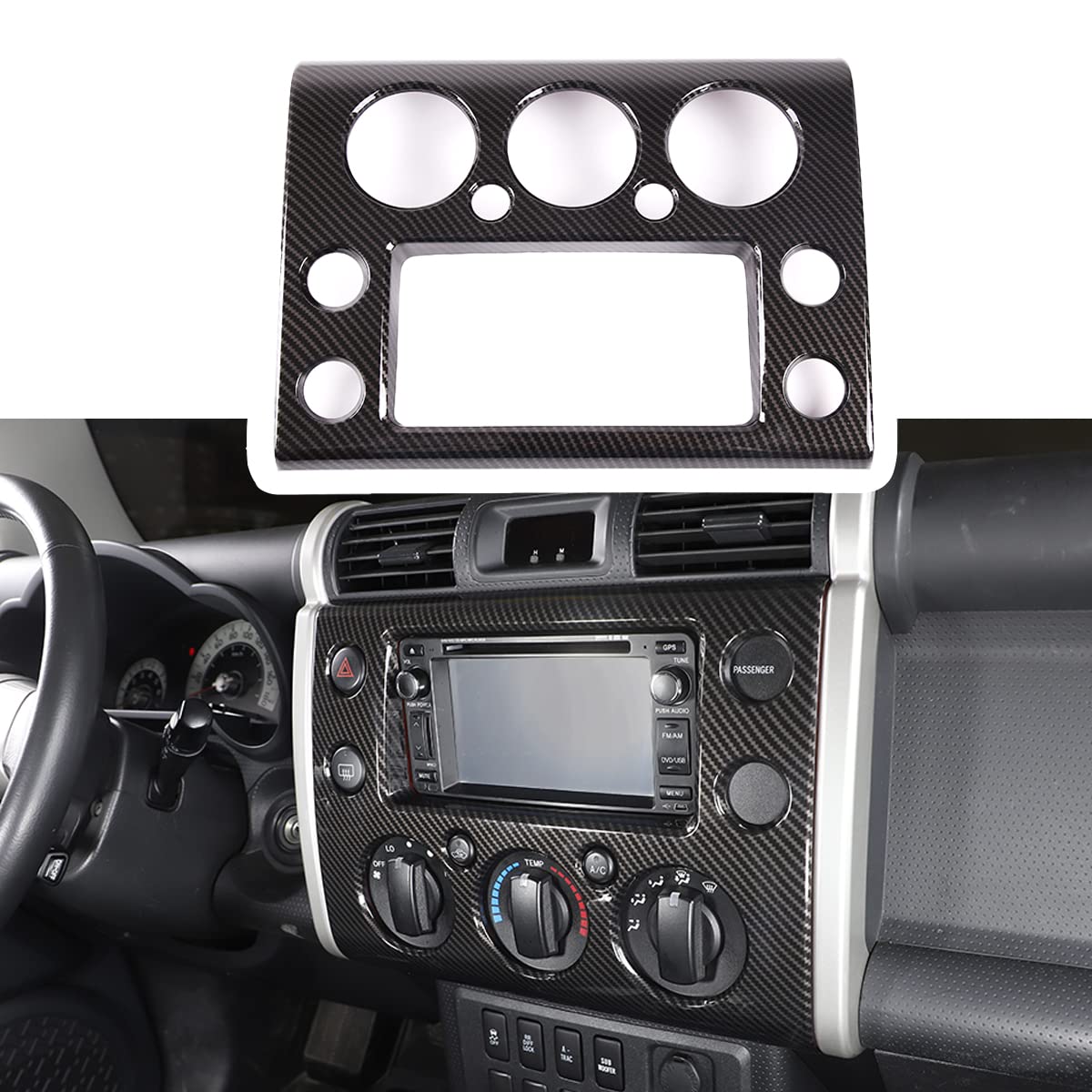 Compare Fgtagtal Compatible with Toyota FJ Cruiser 20072021 Center Console Panel Trim Cover ABS Center Console GPS Navigation Panel Frame Molding Trim Cover Accessories Carbon Fiber Pattern Black at KSA Price
