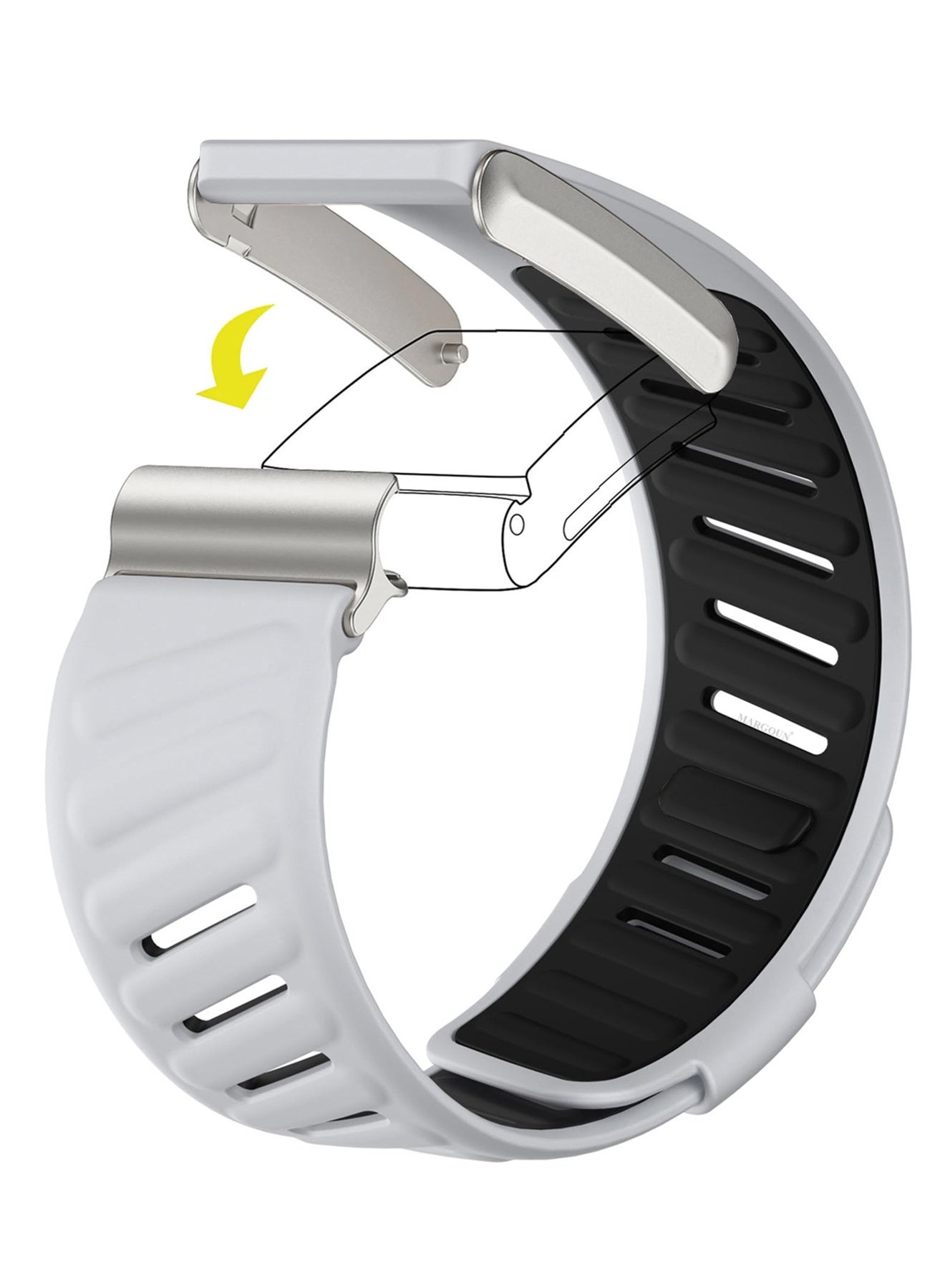 Compare Sports Strap Compatible with Whoop 5.0 Soft and Breathable Silicone Strap Adjustable Replacement Wristbands for Whoop 5.0 Band  Off White at KSA Price