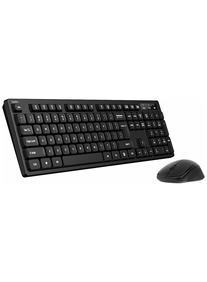 Compare Wireless Keyboard and Mouse with USBA Receiver  Keyboard Set wWireless Mouse, Ergonomic Design for Home, Office, Desk, Compatible with Laptop, PC, Windows  Batteries Included Black at KSA Price