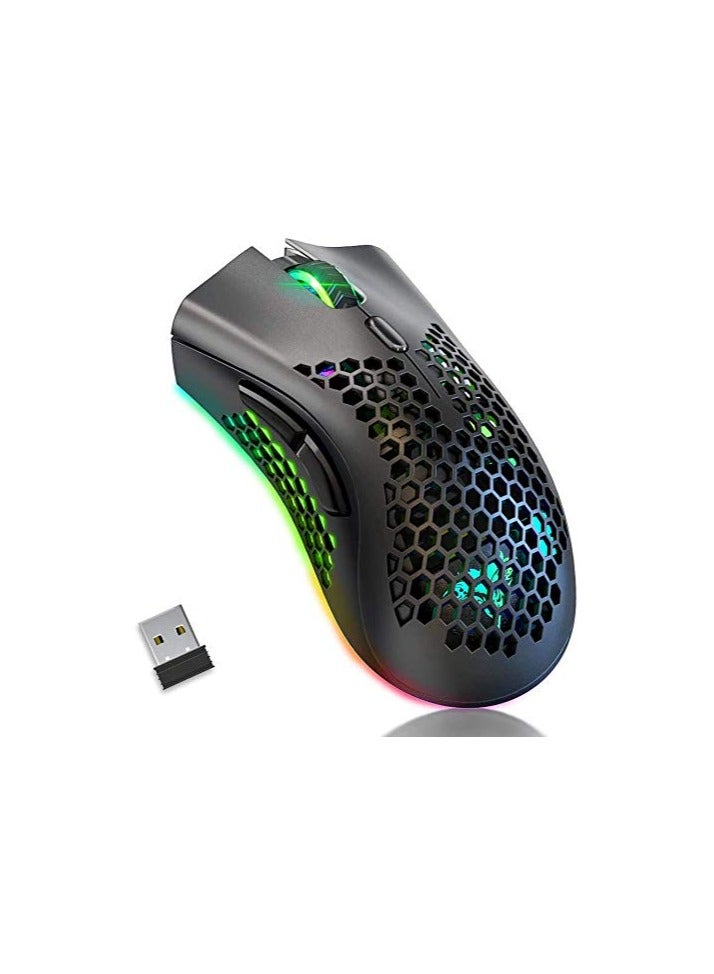 Wireless Gaming Mouse, Computer Mouse with Honeycomb…
