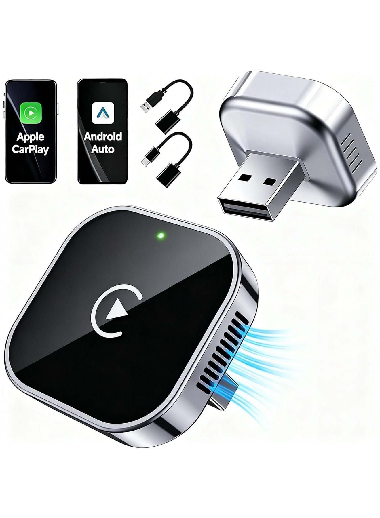 [2 in 1] Wireless CarPlay & Android Auto…