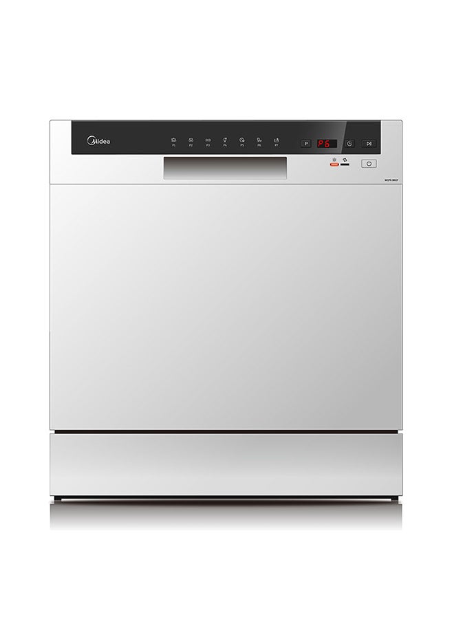 Compare Counter Top Dishwasher, Portable, 8 Place Settings, 7 Programs, Inverter Quattro, Silent And High Energy Efficient, Rapid Wash, Child Lock, Self Cleaning, 70 Intensive White WQP83802FS Silver at KSA Price