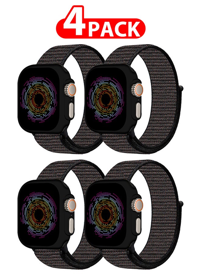 4 Pack Nylon Sport Loop Band Compatible With Apple…