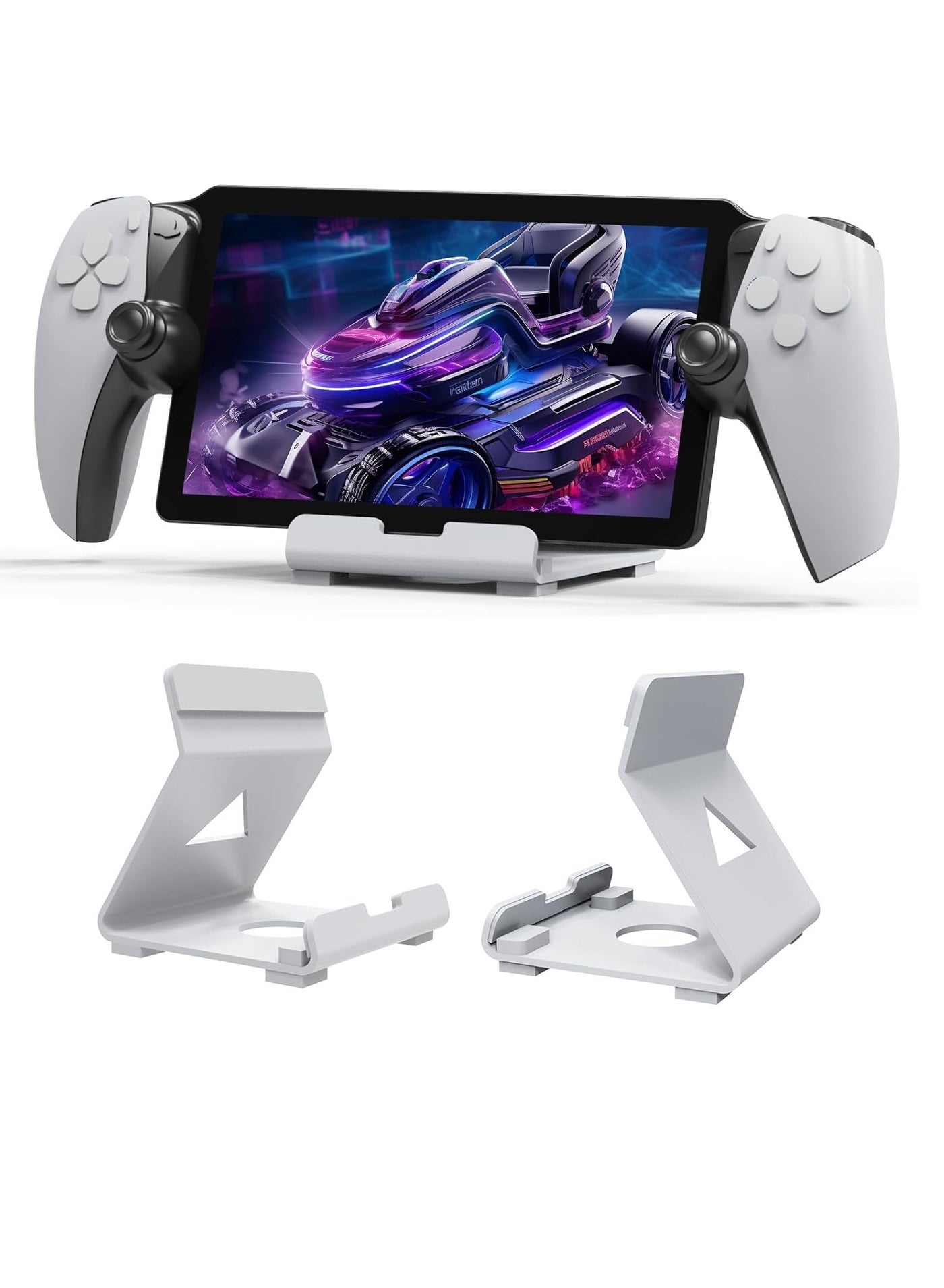 Compare Alloy Stand Holder Storage Bracket Compatible with PlayStation PortalSwitchSteam DeckROGand Mobile Phones at KSA Price