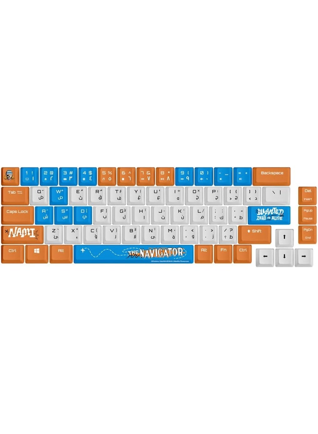 Compare Gaming Keyboard Keycaps – Nami Edition, 68Key Cherry Profile ANSI Keycap Set for Mechanical Keyboards at KSA Price