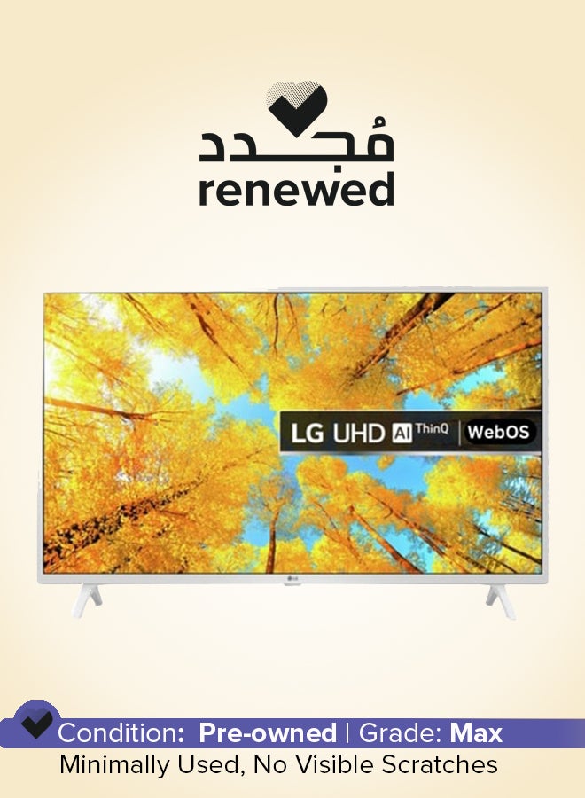 Compare Renewed  43Inch Smart TV 4K White Special Edition 43UQ76 Black at KSA Price