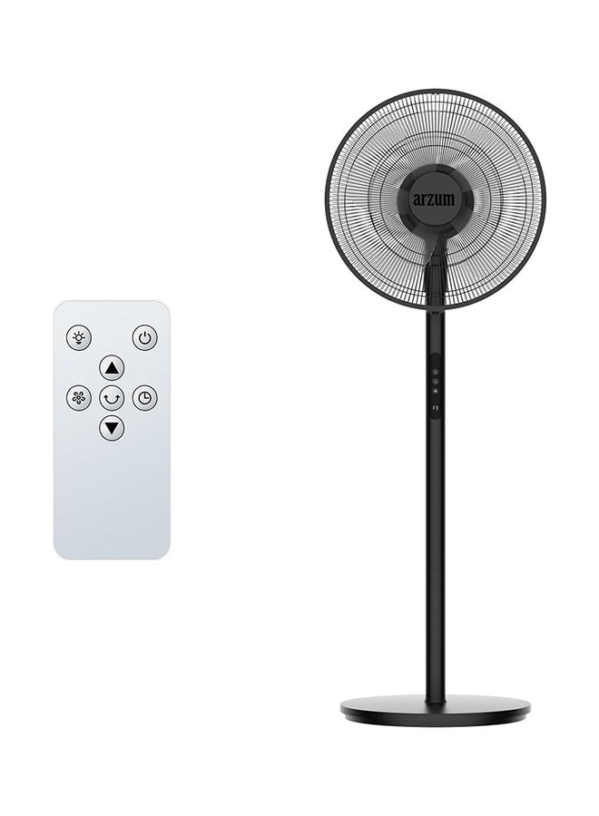 Compare Windart Power Pedestal Stand Fan 16Inch – 60W, 5Leaf Blade, Remote Control, LED Touch Panel, Adjustable Height – AR069, Ideal for Home & Office Use 60 W AR067 BLACK at KSA Price