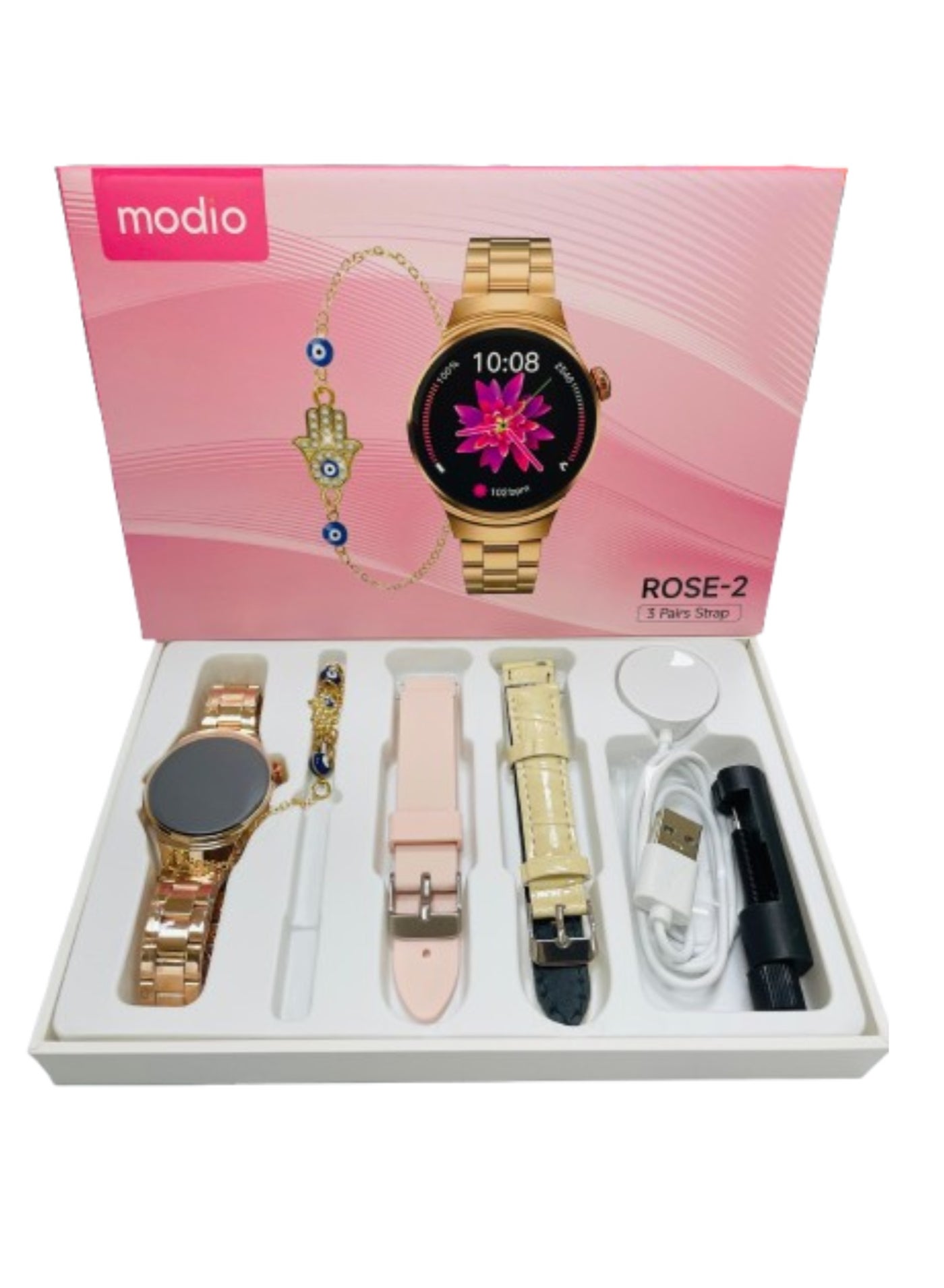 Compare Premium Luxury Watch Gift Set for Women – Includes 3 Stylish Watch Straps & Elegant Bracelet at KSA Price