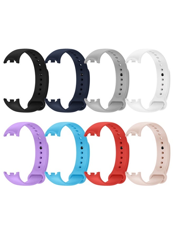Compare 8 Pack For Xiaomi Smart Band 89 Watch Bands Adjustable Comfortable Sport Replacement Strap for Xiaomi Mi Band 89 Wristband Bracelet Band for Women Men Multicolour at KSA Price