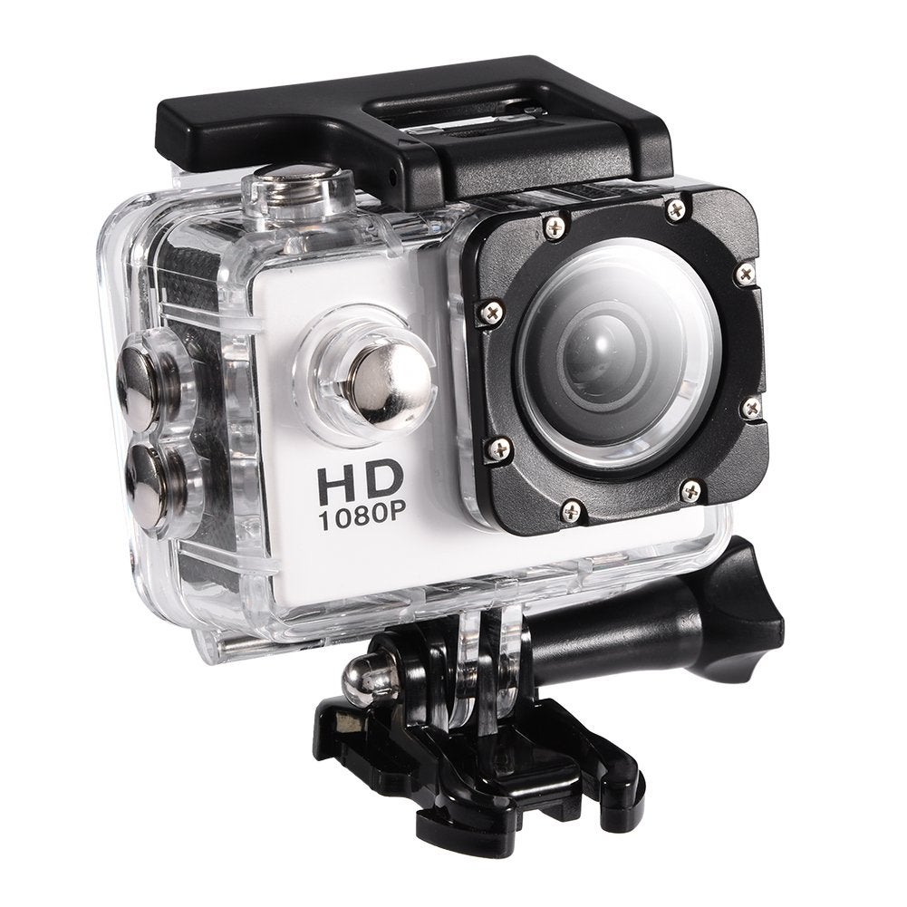 Compare Action Camera Kit 1080P 12MP 30m Outdoor Sports Video Camera USB 2.0 Underwater Cam Full LCD Mini Camcorder with 900mAh Rechargeable Batteries and Mounting Accessories KitsWhite at KSA Price