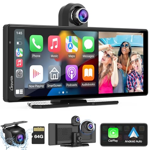 Compare 2025 Carpuride W903 Wireless Carplay & Android Auto with Dash Cam  9.3 HD IPS Touch Car Play Screen for Car, 4K Front & 1080P Rear Camera, Loop Recording, Bluetooth Audio, Mirror Link, GPS, Siri at KSA Price