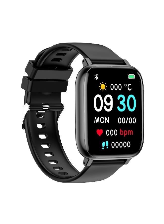 Compare Square Touch Screen Smart Watch Bluetooth Call, IP Waterproof Fitness Tracker, Heart Rate Sleep Monitor, MultiLanguage Support English Arabic, Zinc Alloy Plating Frame Silicone Strap Sports Smartwatch for Men Women Daily Business Birthday Gift Beige Black at KSA Price