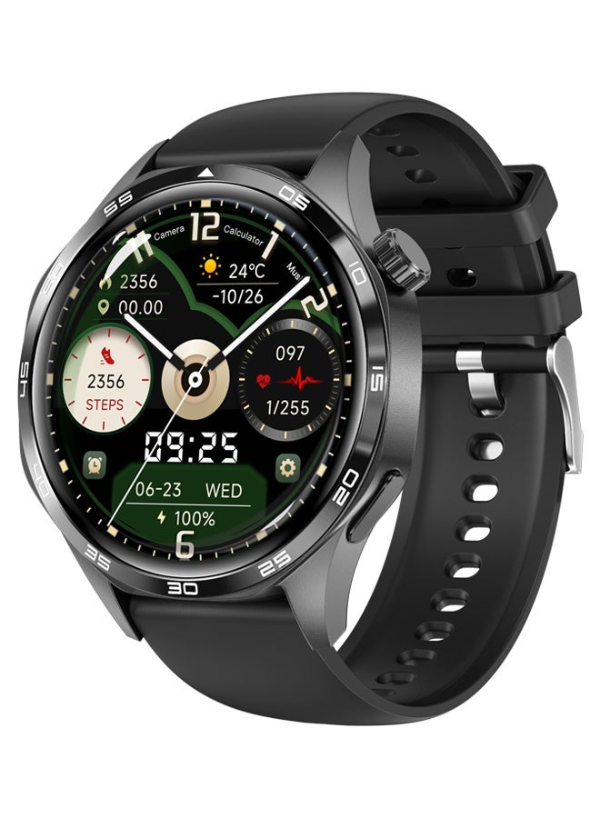 Compare Mens Smart Watch, 1.53Inch Highdefinition Largescreen Waterproof and Durable Smart Watch,  AnswerMake Calls, Suitable For Android 4.4 and i0s 9.0 Activity Fitness Tracker Watch Black Tape at KSA Price