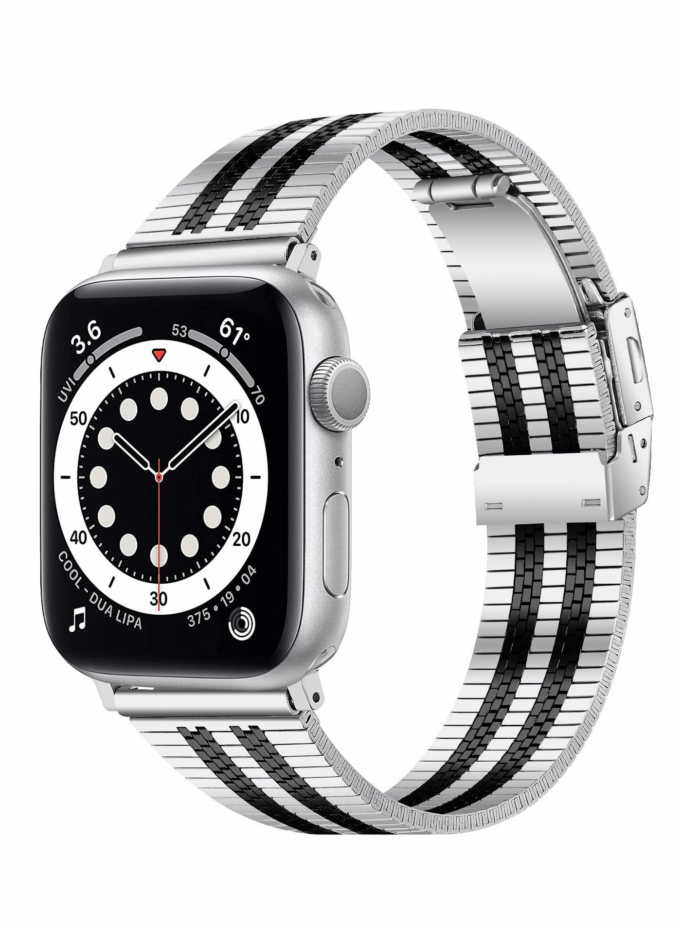 Compare Metal Band Compatible with Apple Watch Series 87654SE 42mm 44mm 45mm at KSA Price