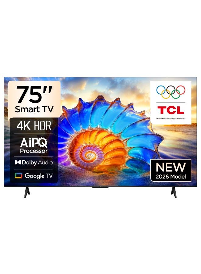 Compare 75 Inch 4K UHD Google Smart TV, HVA Panel, 60Hz, HDR10, Dolby Audio, AiPQ Processor, Metallic Bezelless Design 2026 Model, 75V6D Black at KSA Price