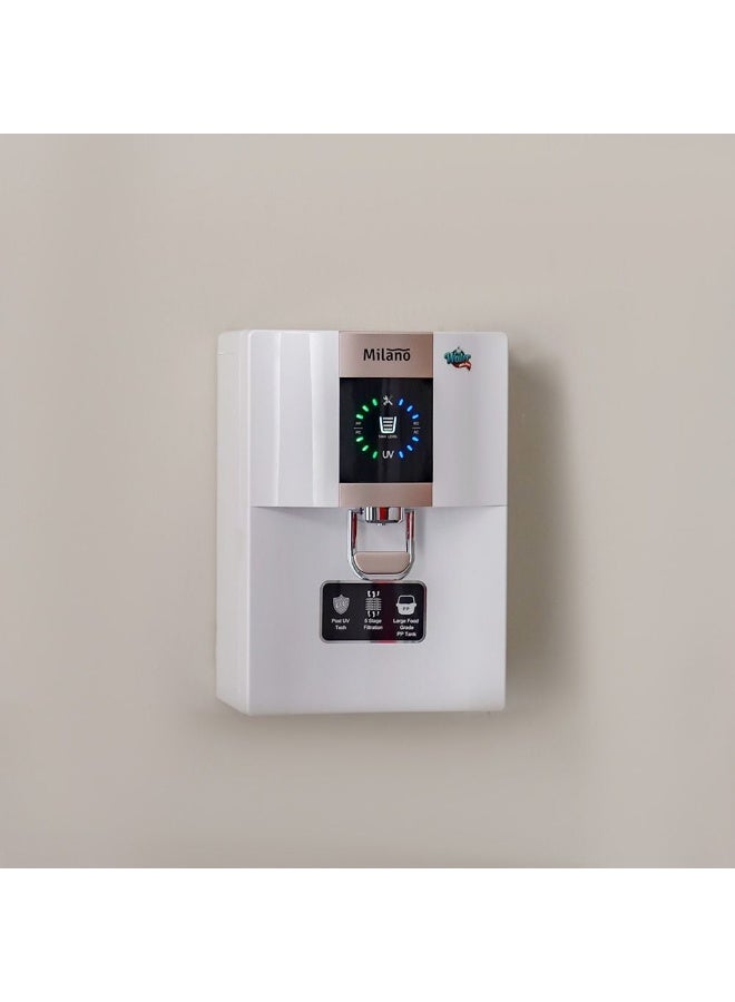Compare Milano Advance RO+UV Water Purifier For Home, Offices  White| Free Standing Water Filter| Acrylic Water Dispenser With Tube & Mounting Accessories| Advance Water Filtration System  34x25.5x48.5cm WHP648TRO White at KSA Price