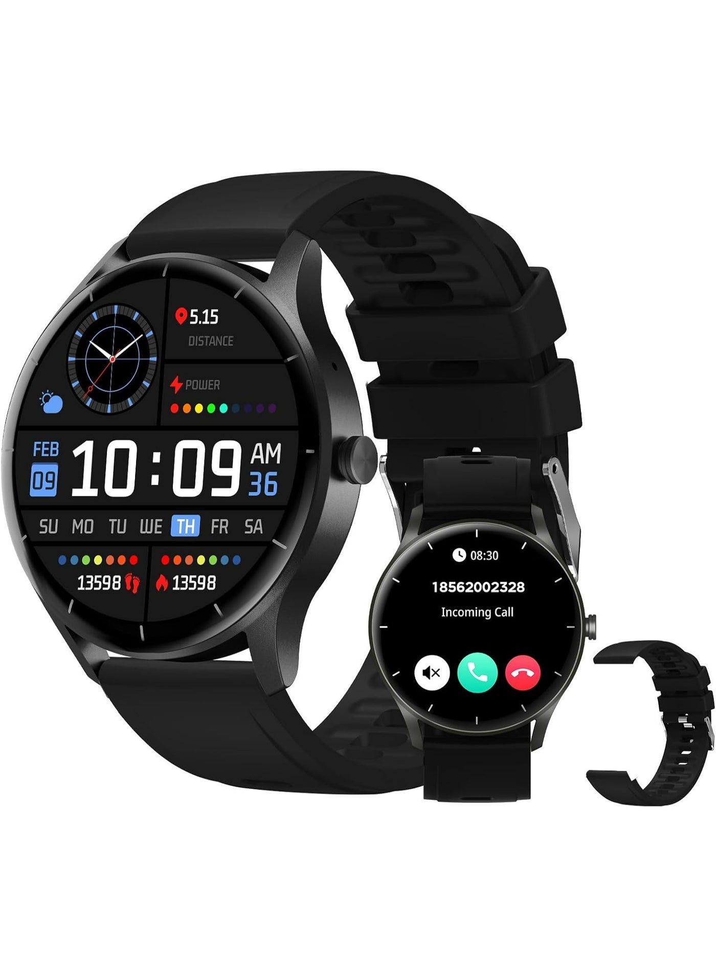 Compare PEJE Smart Watches For Men,1.28 Display,Prayer Alerts,Arabic Support,Bluetooth Calls,IP68 Waterproof,Spo2HrSleep Tracking,123+ Sports Modes,7Day Battery 230mah,IosAndroid.Black at KSA Price