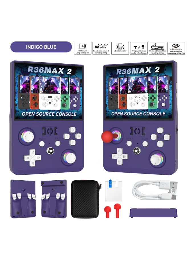 Hot Retro Portable R36MAX 2 Handheld Game Console…