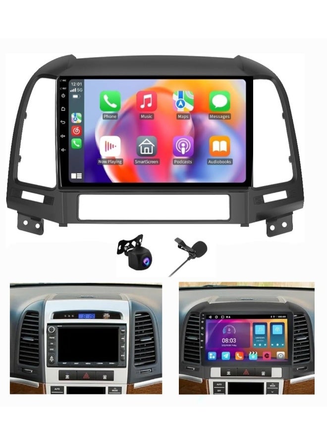 Compare Fit For Hyundai Santa Fe 20062012 Android Car Stereo Screen with Apple CarPlay Android Auto Wireless WiFi DSP Radio Bluetooth HD Camera Included and Fast Interface 4 32GB Santa Fe Screen at KSA Price