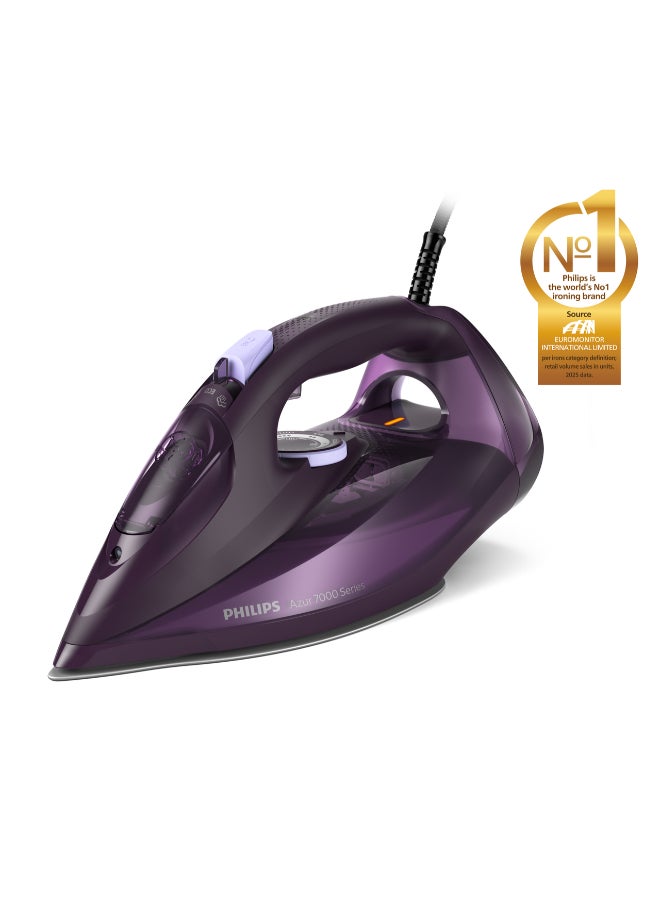Compare Philips 7000 Series HV Steam Iron  2800 W, Dark Purple, 250 g Steam Boost, Safety Autooff, Dark Purple  DST705136 300 ml 2800 W DST705136 Dark Purpe at KSA Price