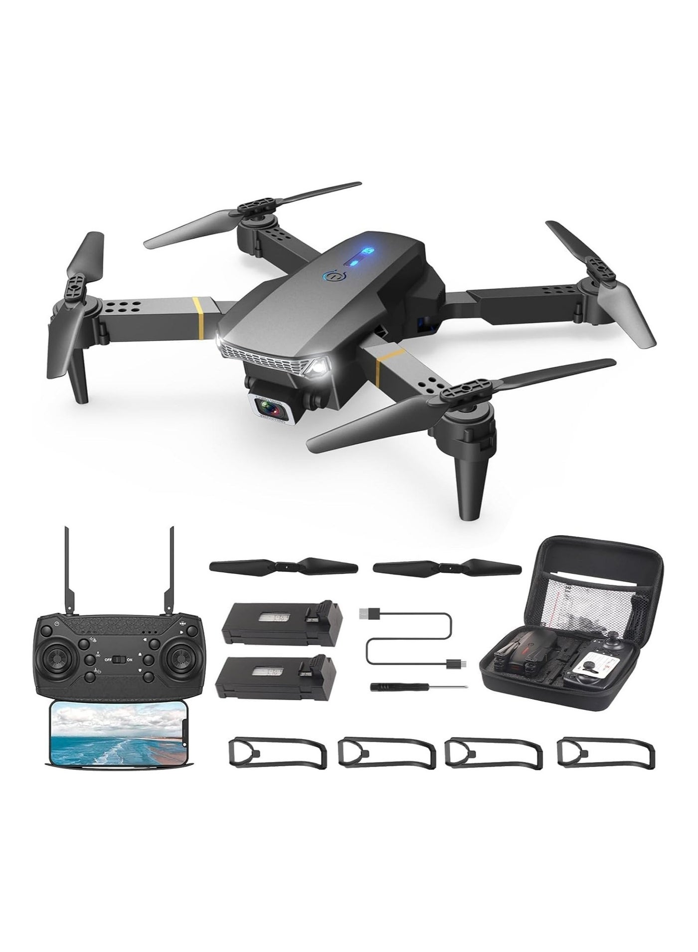 E99 Foldable Drone with 8K Dual HD Camera…