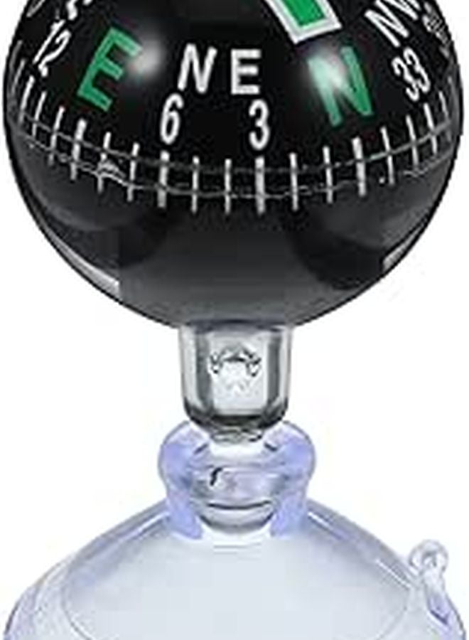 Compare Mini 38mm Car Compass Ball With Suction Cup Mount For Vehicle Navigation Outdoor Driving at KSA Price