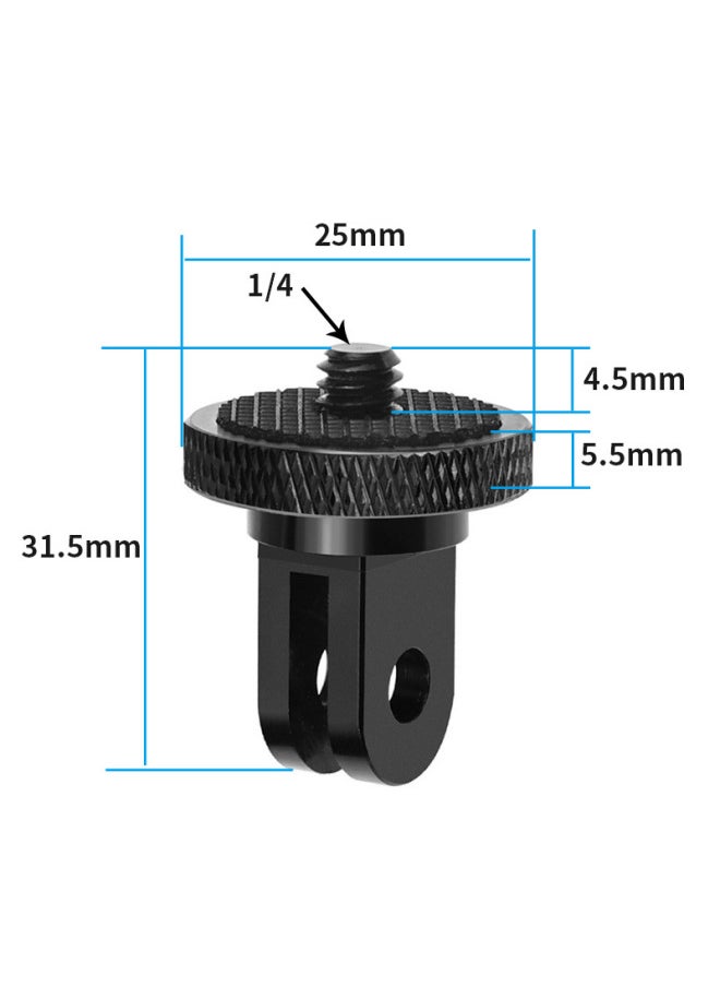 Aluminum Alloy 1/4 Selfie Stick Tripod Adapter…