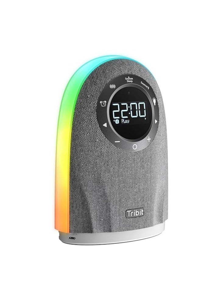 Compare Tribit Home Bluetooth Speaker, 25W Powerful & Premium Sound with LCD Time Display, RGB Lights Show, 2 USB Output Ports for Bedrooms, Living Rooms and Office  Adapter Powered at KSA Price