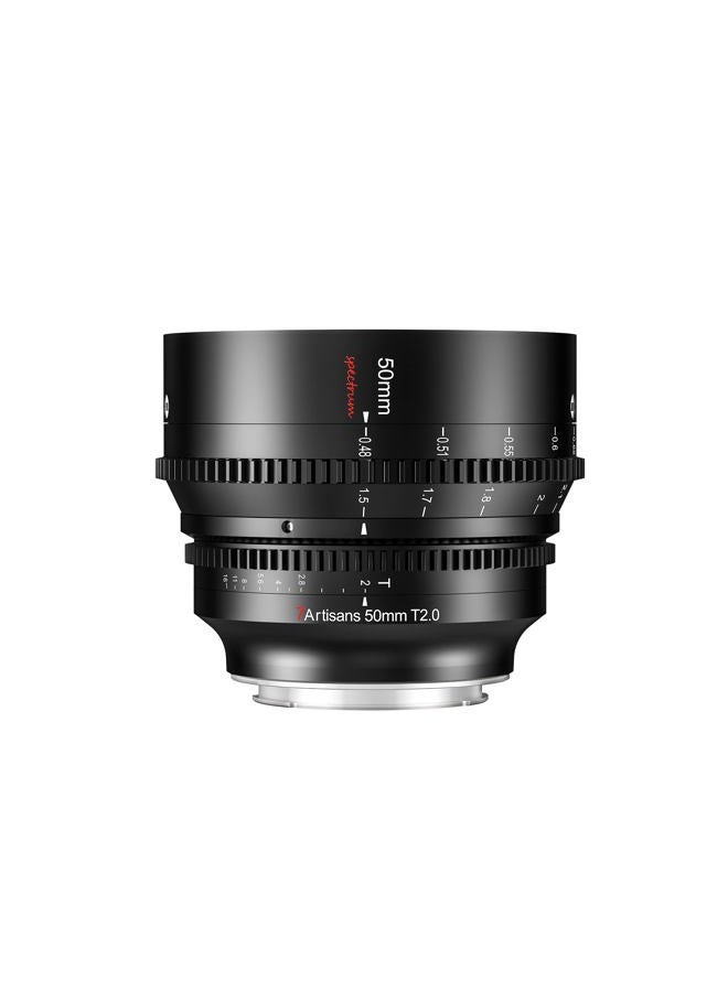 50mm T2.0 Large Aperture Full Frame Cine Lens Compatible…