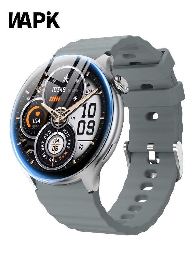 Compare Korean Brand Smart Watch Y5, Business Smartwatch, Waterproof Fitness Watch, Bluetooth Calling, Compatible with Android and iOS, Smartwatch For Men and Women, Zinc Alloy Vacuum Plating, Heart Rate Monitoring at KSA Price