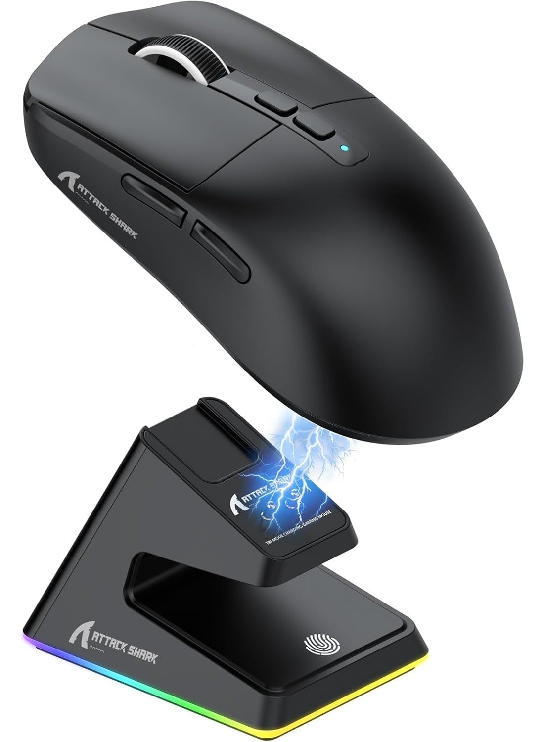 Compare X6 Wireless Gaming Mouse with Magnetic RGB Charging Dock, 26,000 DPI PAW3395 Sensor, UltraLight 49g Esports Mouse, TriMode Bluetooth, 2.4GHz & Wired Connectivity, Long 200H Battery Life, Gaming Mouse for PC, Laptop & Mac at KSA Price
