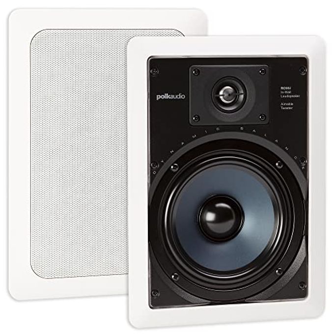Compare Rc65I 2Way Premium InWall 6.5 Speakers, Rectangular Indoor Speakers, Set Of 2 Perfect For Damp And Humid Indoor Placement Bath, Kitchen, Covered Porches White, Paintable Grille at KSA Price