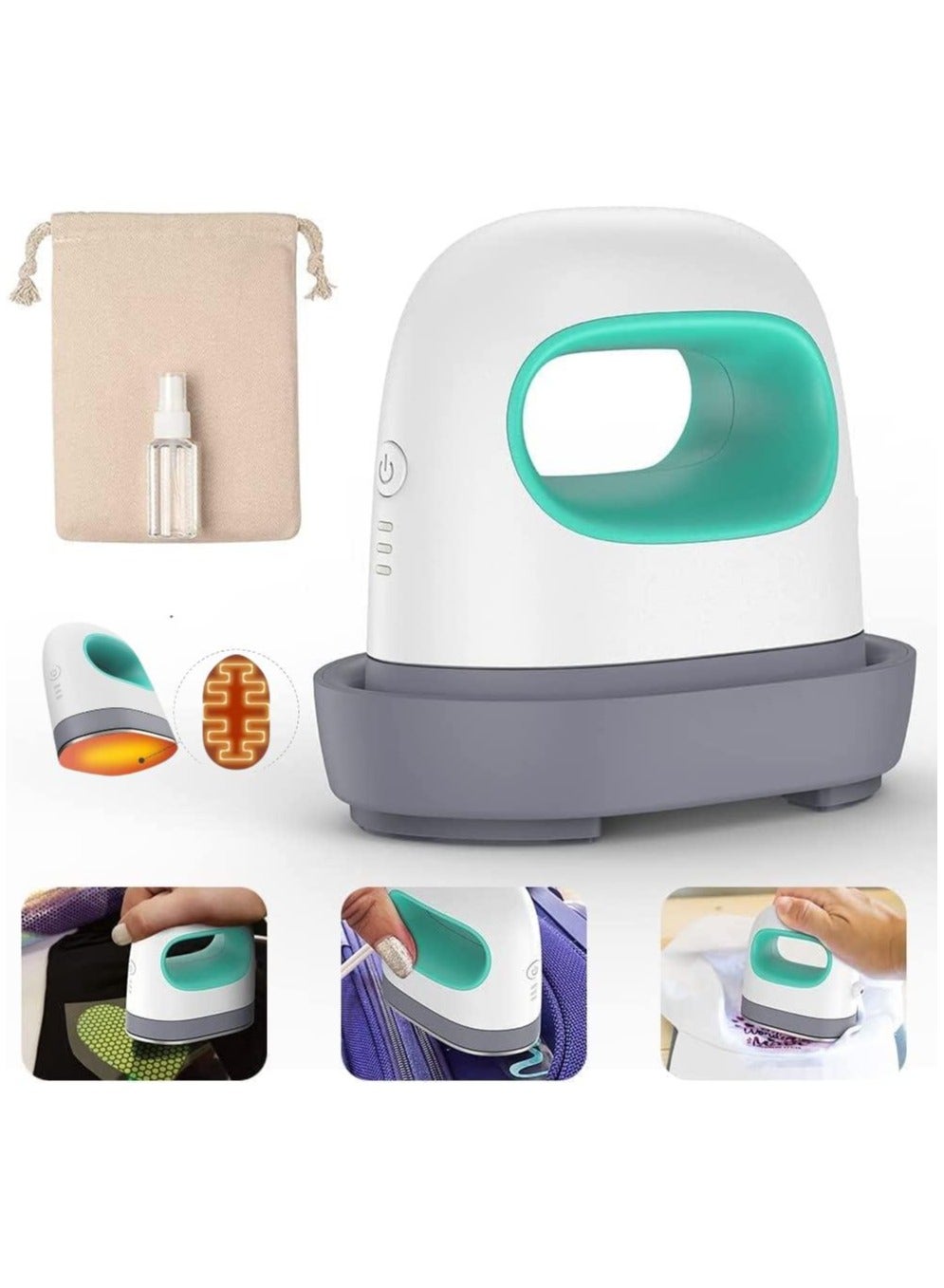 Compare Mini Easy Heat Press,Portable Heat Press Machine for T Shirts Shoes and Hats, Pressing Machine for Heating Transfer, DIY Family Shirt Printing Green at KSA Price