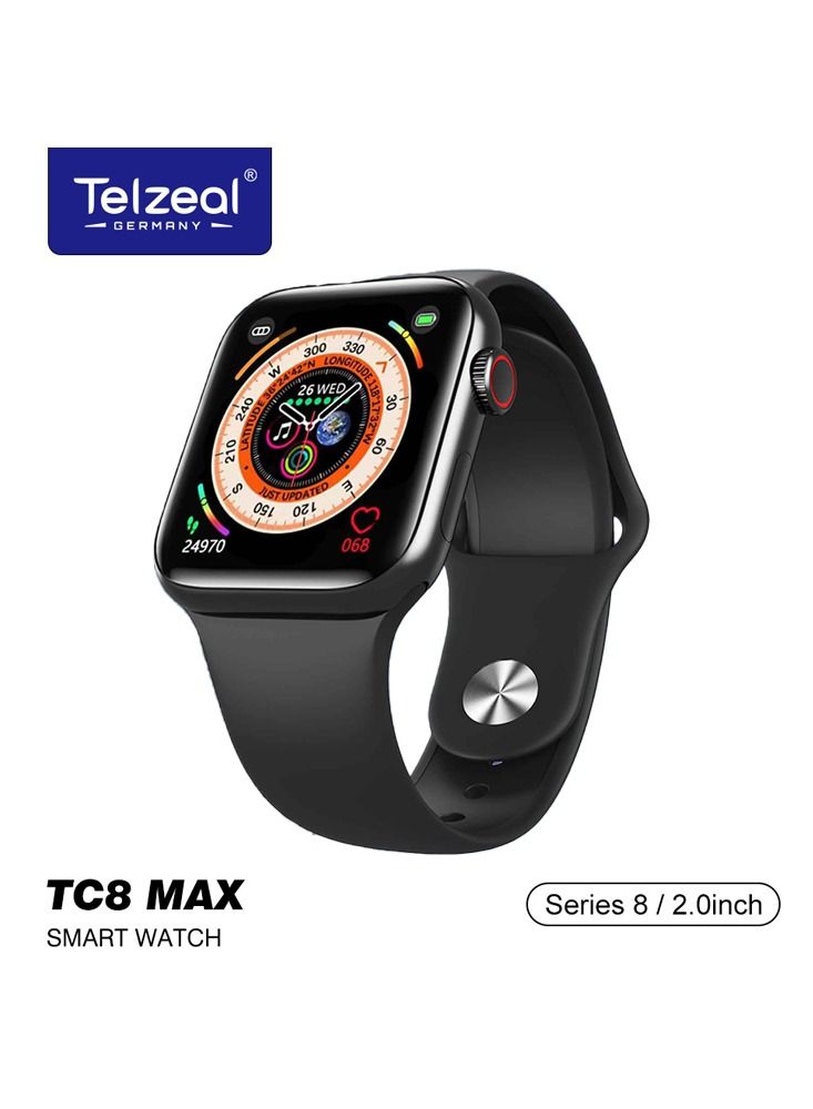 Compare Telzeal TC8 Max Smart watch Super AMOLED 2.0inch Display series 8 model at KSA Price