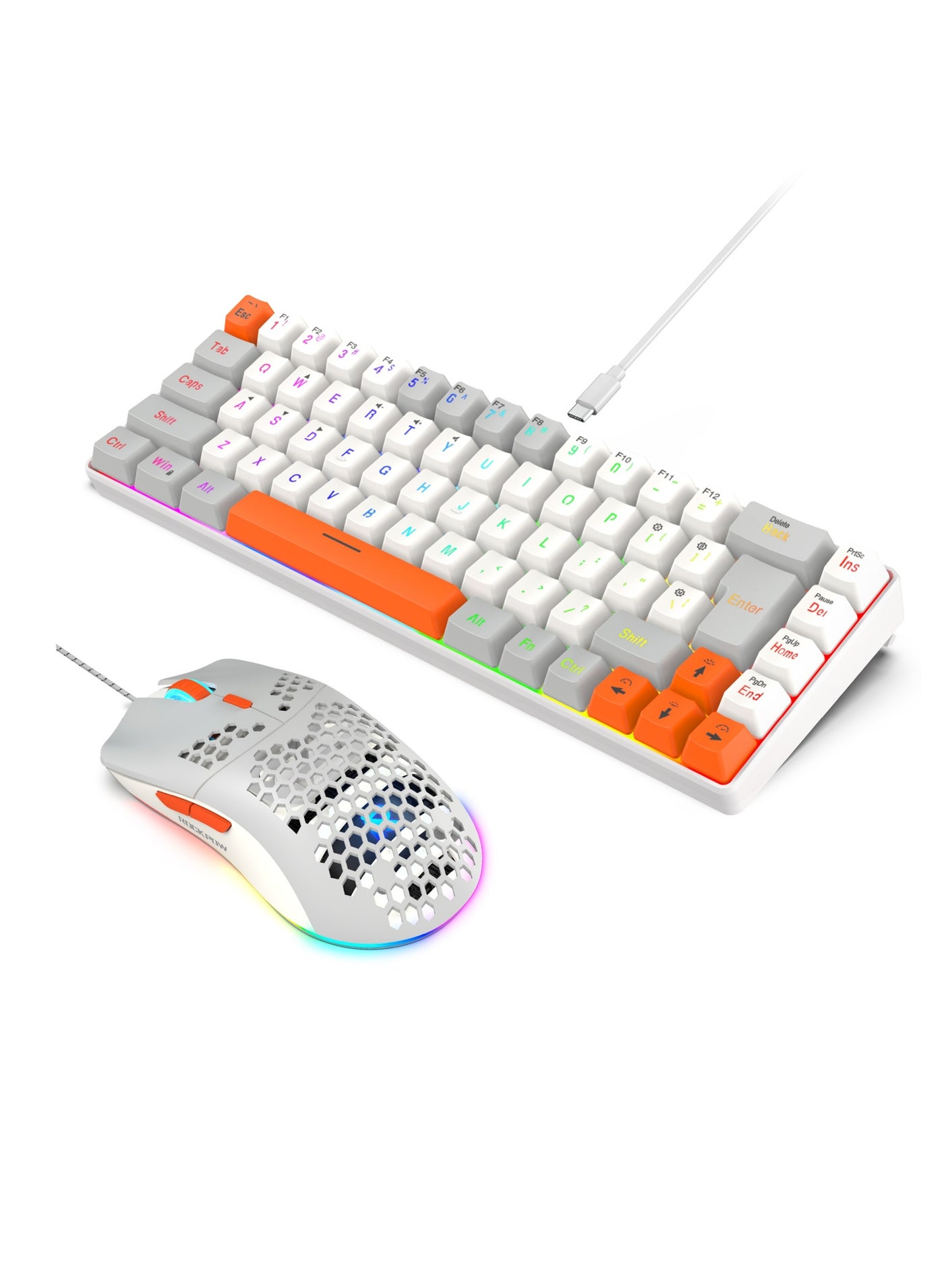 Compare 60% Wired Gaming Keyboard Mouse Combo RGB Gaming Mice Ergonomic Ultralight 8000DPI Optical Sensor 68 Keys RGB Backlit Gaming Keyboard UltraCompact Mini Waterproof Keyboard for PC Computer Gamer at KSA Price