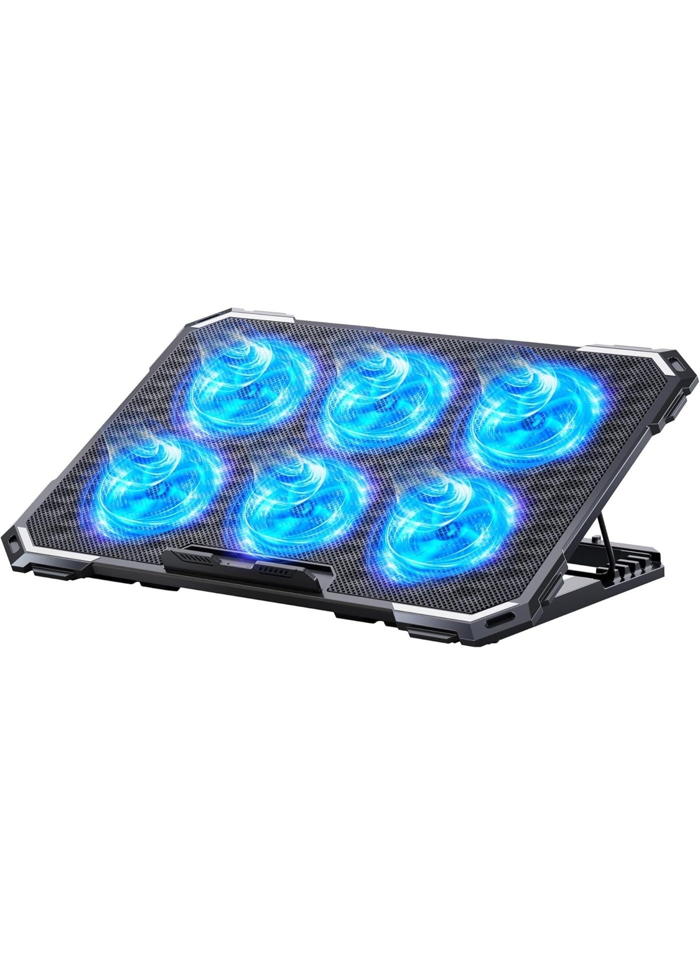 Compare ICE COOREL Laptop Cooling Pad with 6 Cooling Fans, Cooling Pad for Laptop Fan 1315.6 Inch, Laptop Cooler Stand with 6 Height Adjustable, Notebook Cooler Pad with Two USB Port at KSA Price