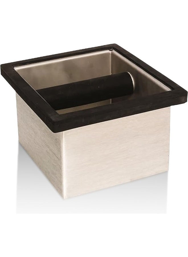 Compare Rattleware Stainless Steel Knock Box 6 x 5.5 x 4  HeavyDuty Espresso Grounds Container, Welded Bar, Durable and Efficient for Baristas  Perfect for Any Coffee Preparation at KSA Price