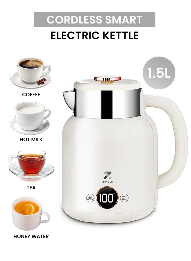 ZOLELE Smart Electric Kettle HK152, Cordless 1.5L…