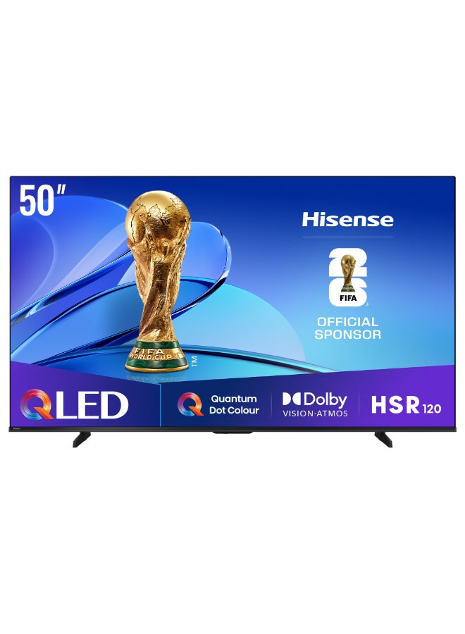 Compare Hisense 50 inch QLED Smart TV E7QQuantum Dot Colour, AI Picture, Dolby Vision, Dolby Atmos, Share to TV, Voice Control, Filmmaker Mode, Youtube, Netflix, Disney+  50E7Q 2025 UAE Version 50E7Q black at KSA Price
