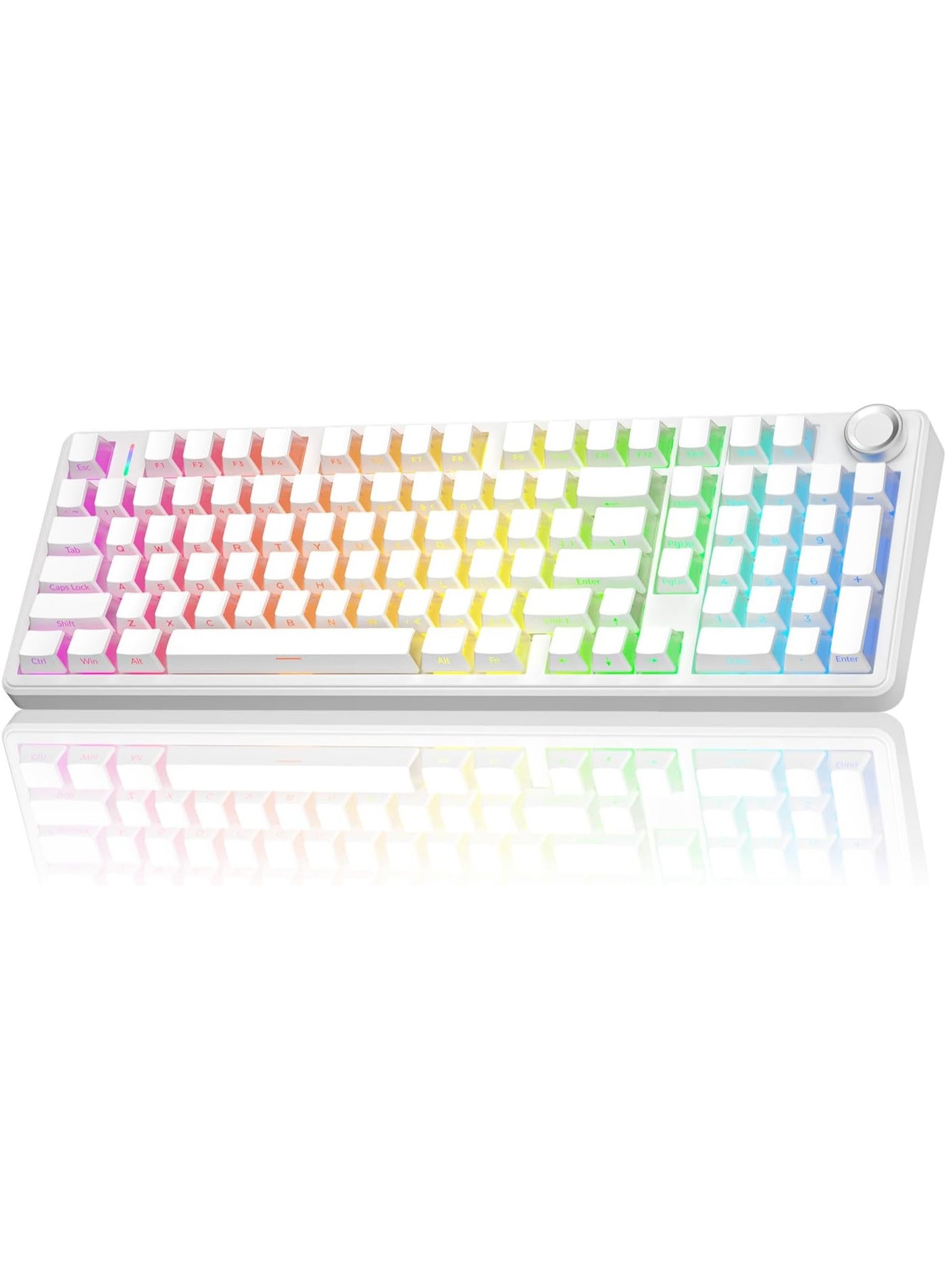 Compare F99 Pro Wireless Mechanical Keyboard Silent Version with Silent Cotton Candy Switch TriMode BT 5.0  2.4GHz  USBC Hot Swappable Gasket Mount PreLubed Linear RGB Backlit Gaming Keyboard for PC Laptop Mac at KSA Price