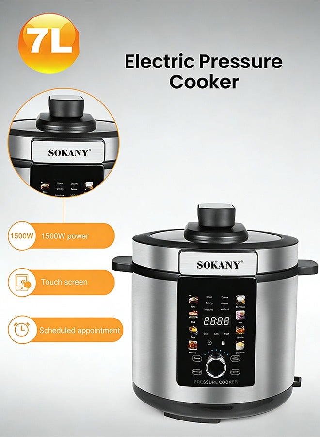 7L Electric Pressure Cooker Pressure Multi-Cooker…