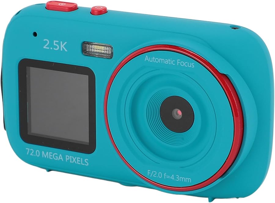 Compare Blue Kids Camera 72MP 2 5K Dual Screen 16X Zoom Anti Shake Vlogging Camera for Teens Students Travel at KSA Price