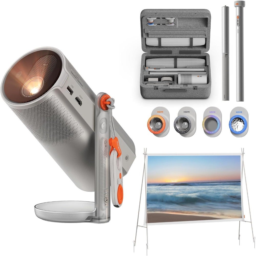 Compare Outdoor Collection, 550 ISO Lumens, Google TV with Official Netflix, 5h Battery Life AllinOne Home and Outdoor Cinema Kit with PowerBase Stand, 70 Screen, 4 Filtersand Carry Case at KSA Price